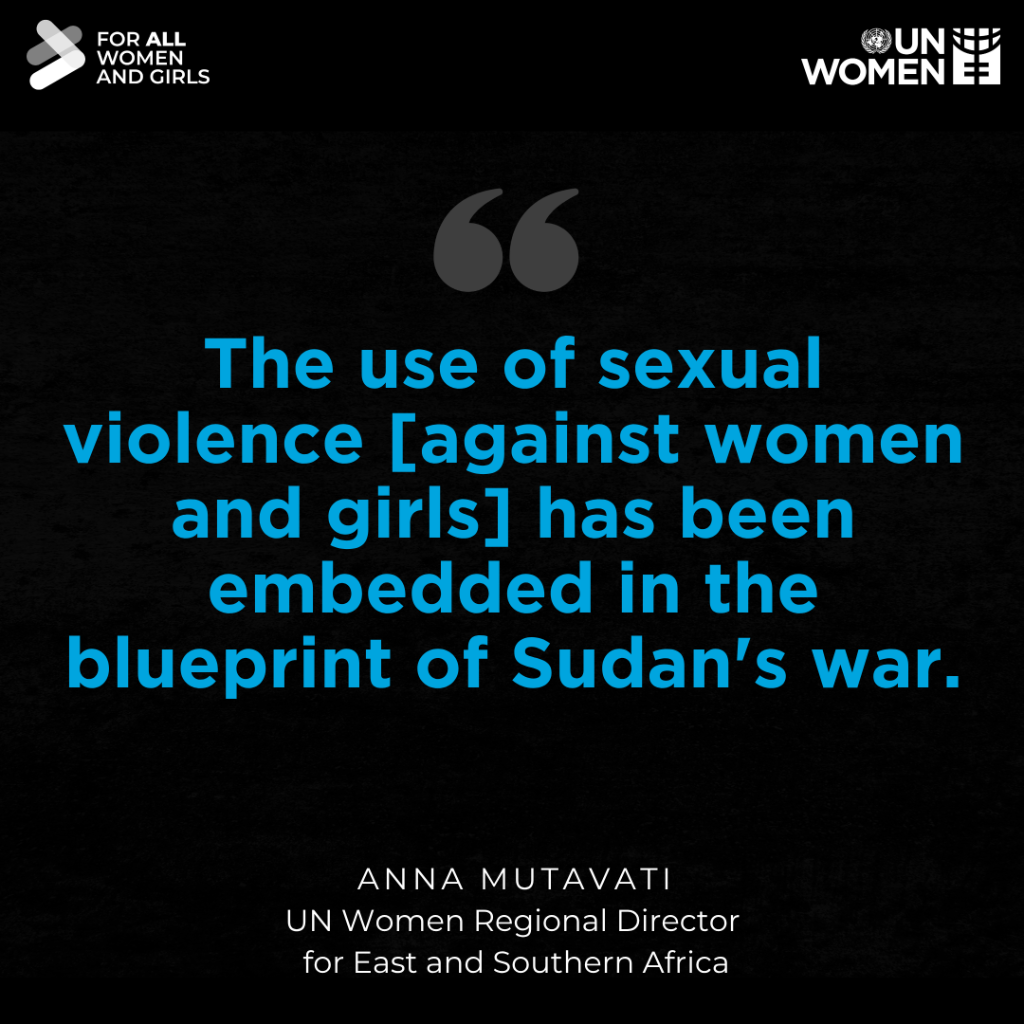 Remarks by Anna Mutavati, UN Women Regional Director for East and Southern Africa, on Sudan&rsquo;s war on women and girls, as conflict enters fourth year