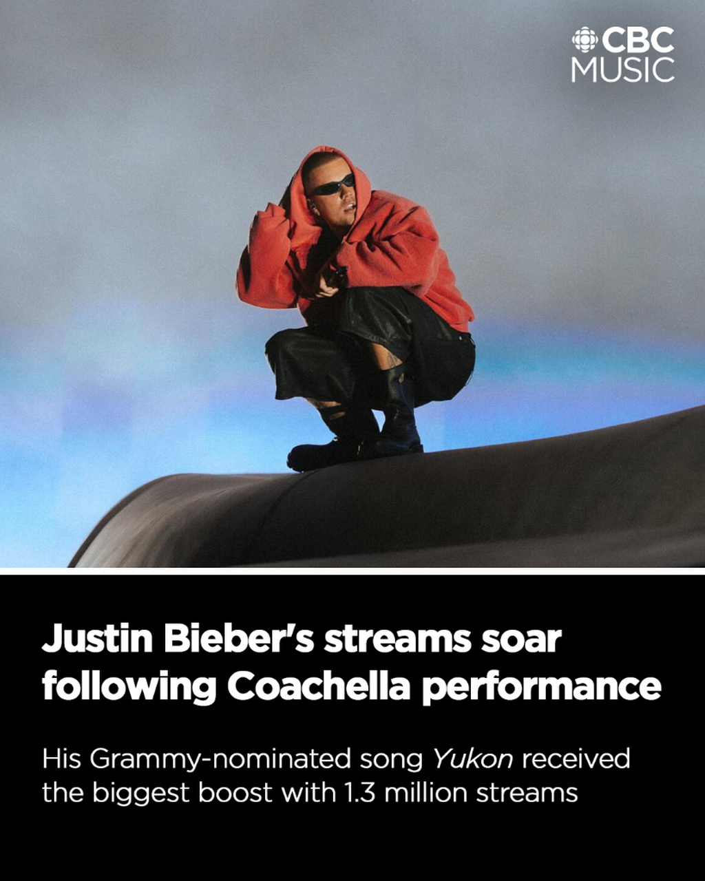 Justin Bieber's streams soar following Coachella performance