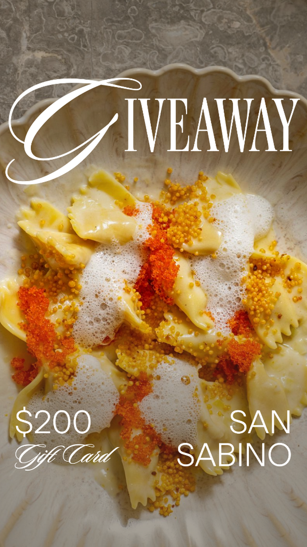 San Sabino Giveaway