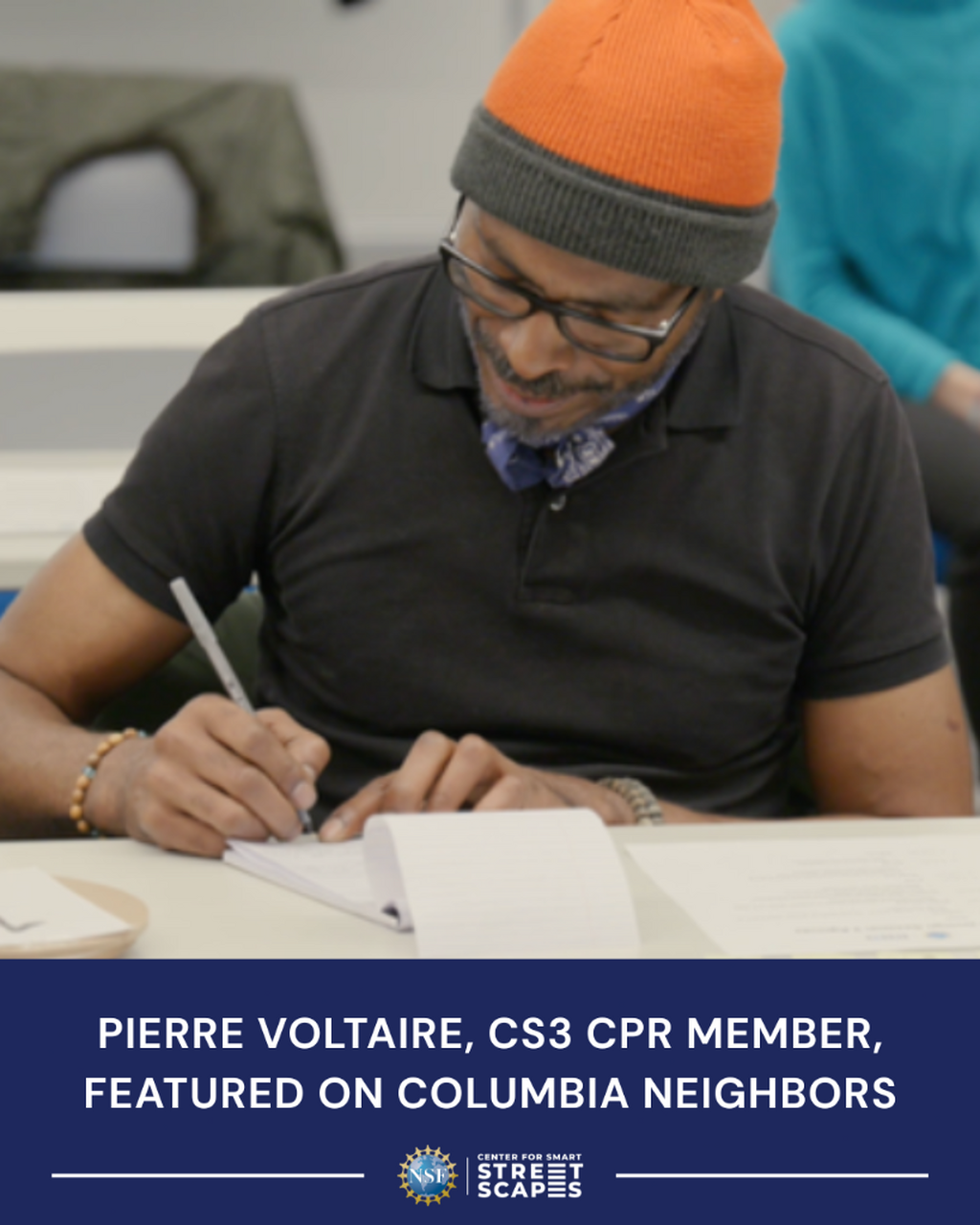 Pierre Voltaire, CS3 CPR Member, Featured on Columbia Neighbors 