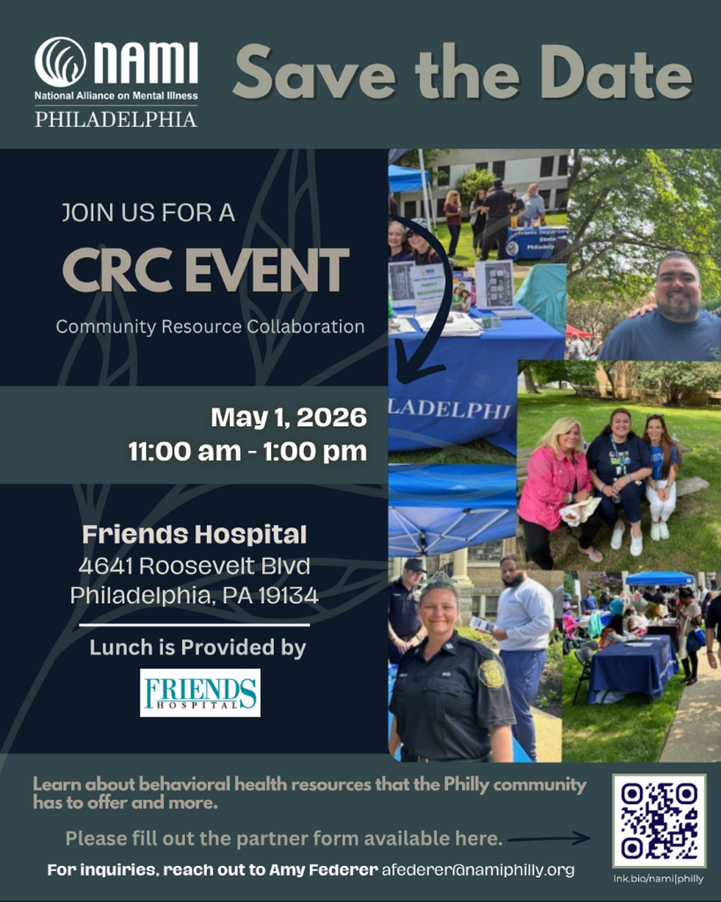 NAMI Philly Community Resource Collaboration (CRC) | May 1st In-Person Friends Hospital Philadelphia