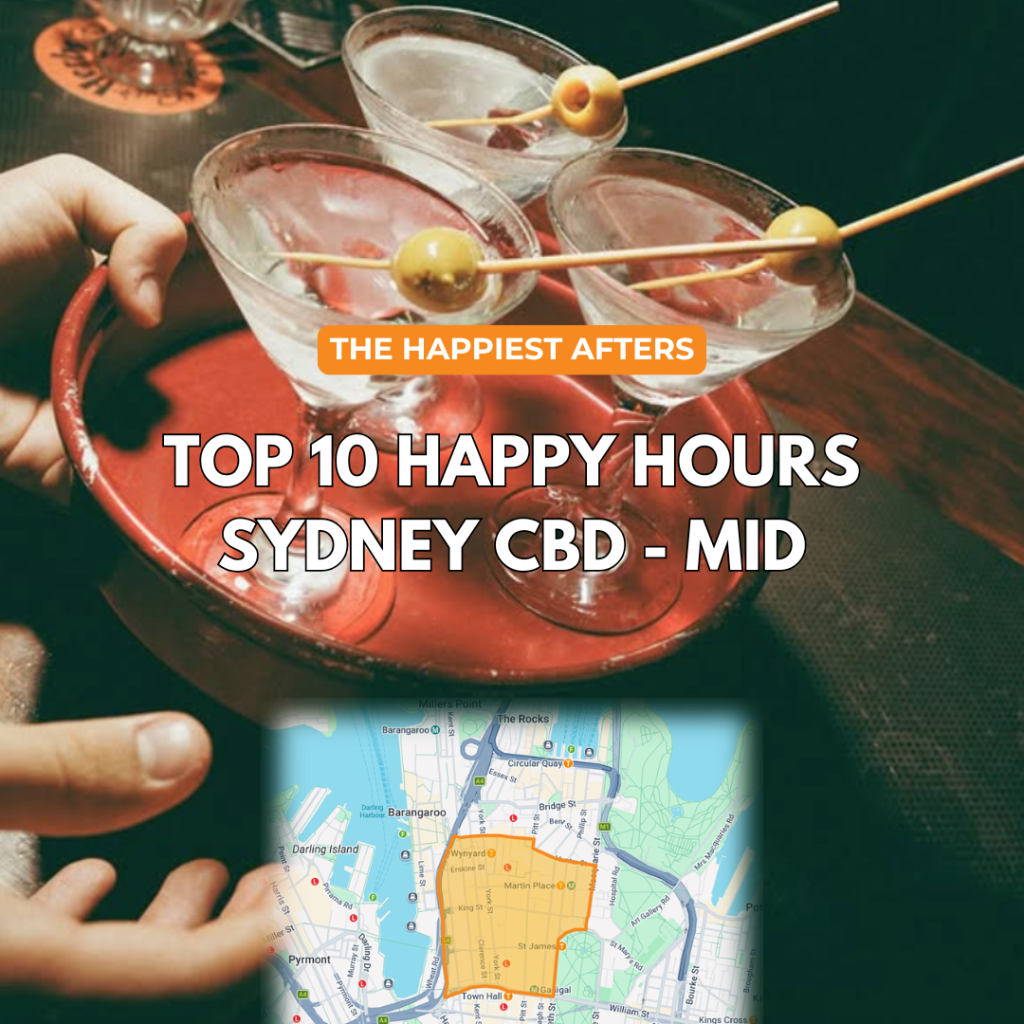 Top 10 Happy Hours Sydney CBD Mid - April 2026