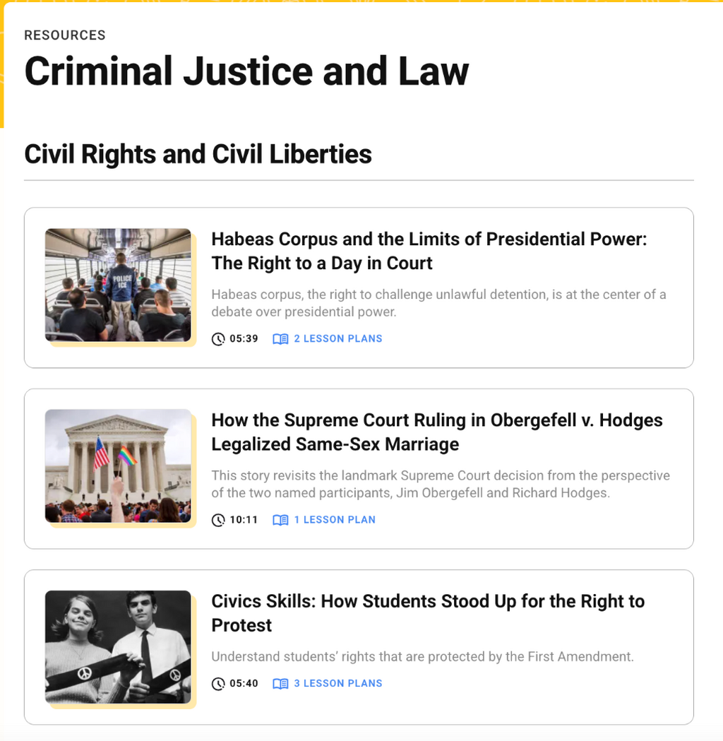 Access Retro Report's Criminal Justice Resources 
