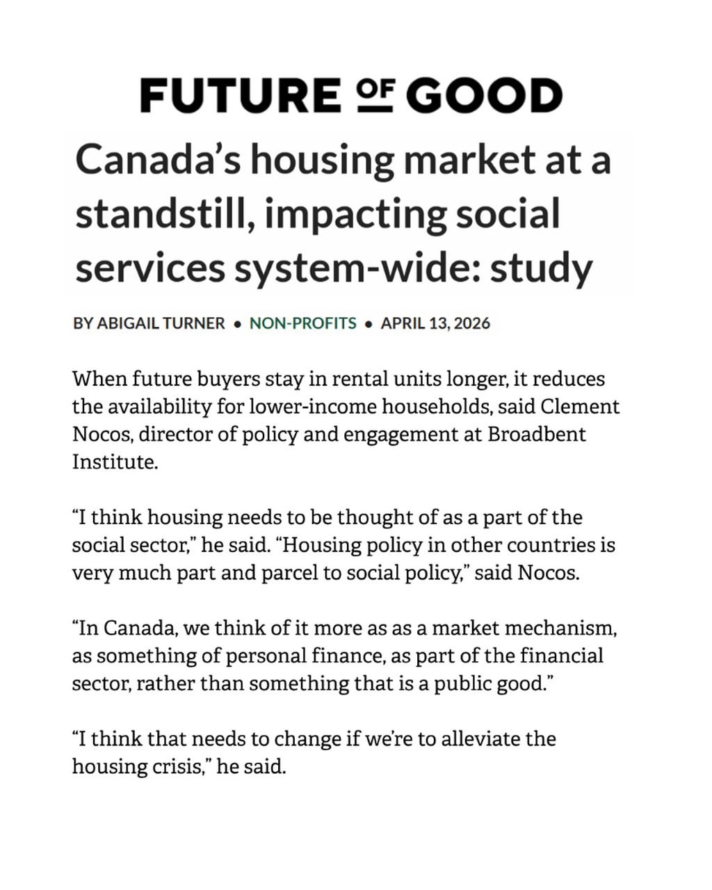 Canada&rsquo;s housing market at a standstill, impacting social services system-wide: study