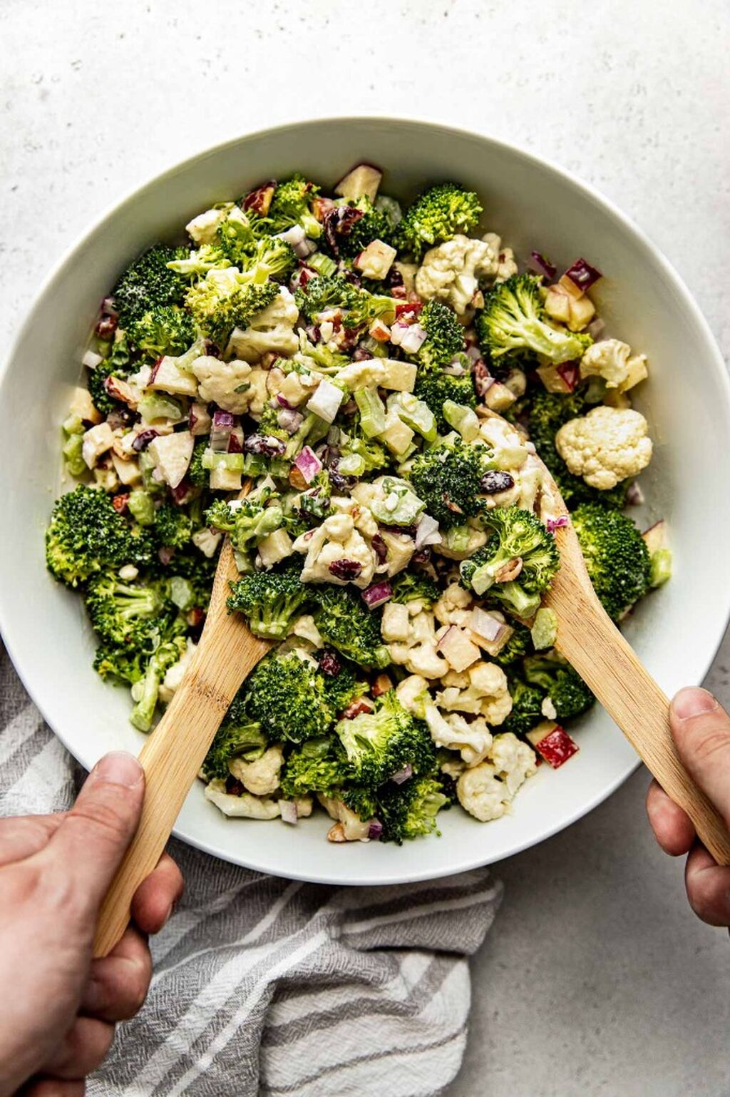 Apple Broccoli Cauliflower Salad