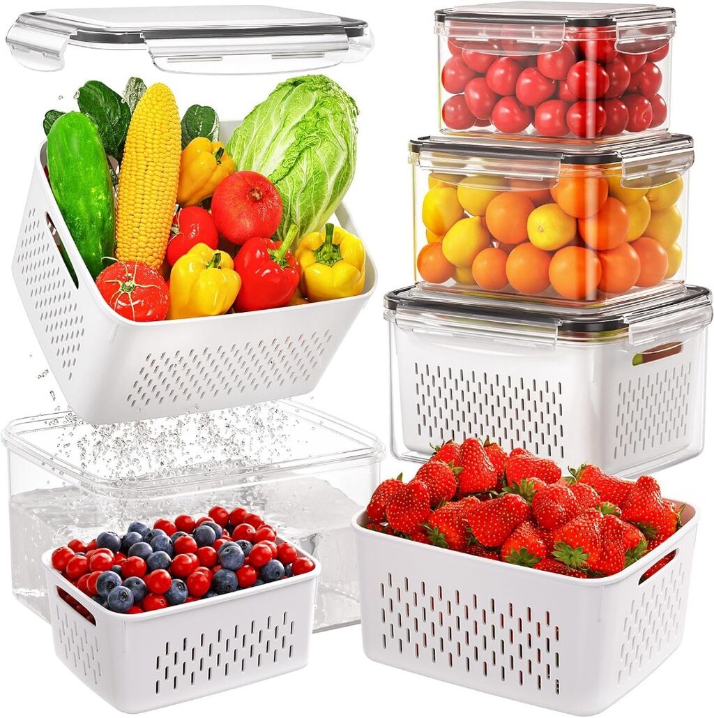 4 PCS Fruit Storage Containers for Fridge: $19