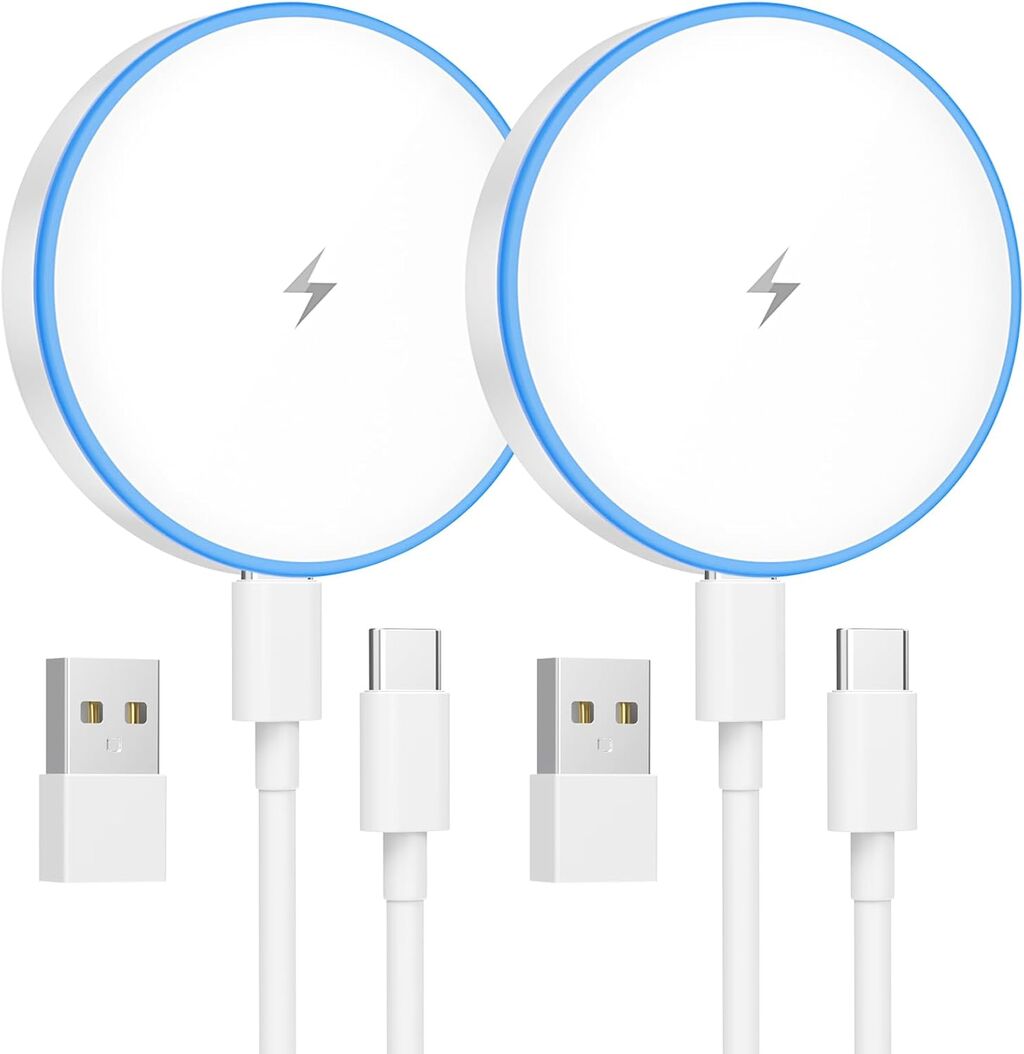 MagSafe Charger 2 Pack 15W Magnetic Wireless Charger Fast Charging Pad Compat...