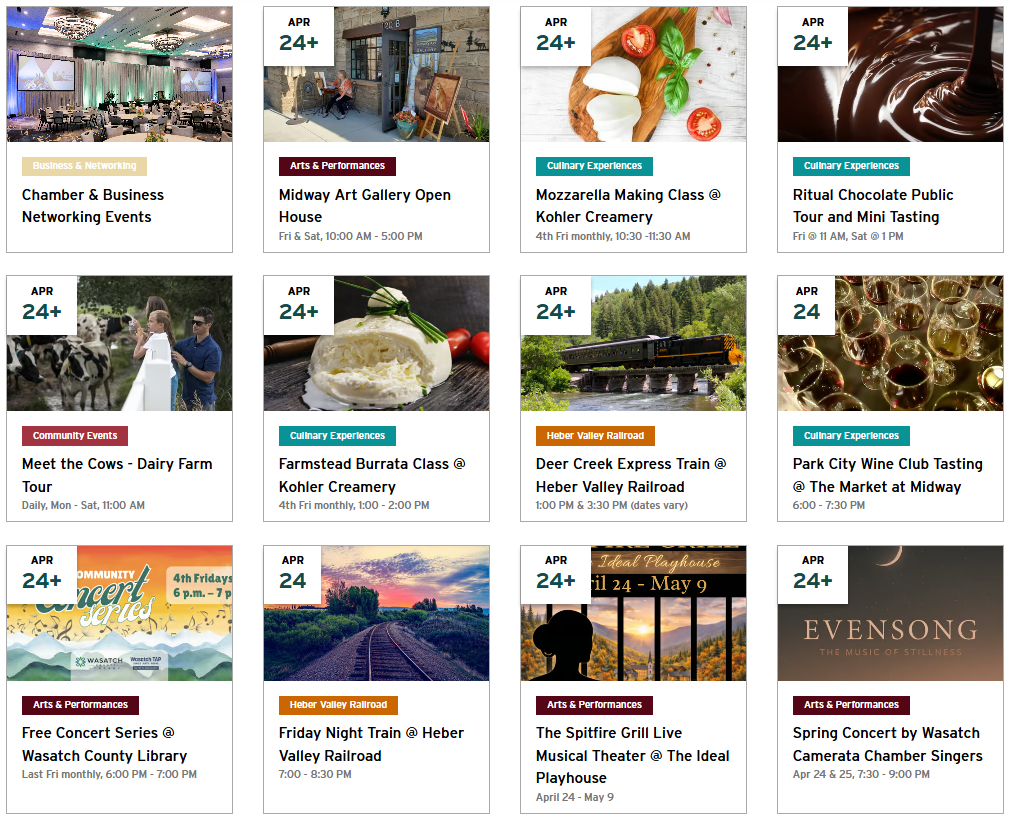 Upcoming Events in Heber Valley, Utah