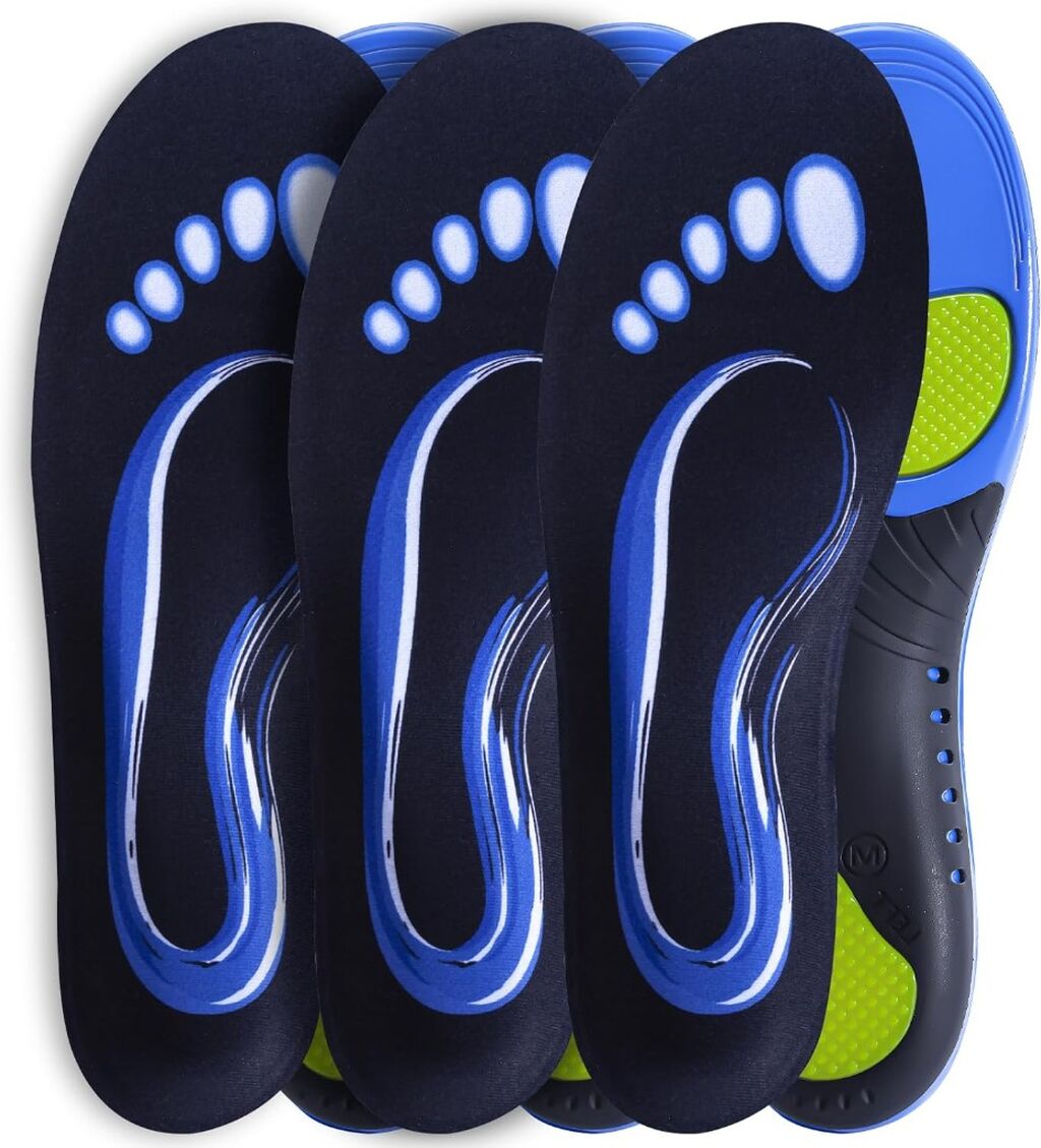 Plantar Fasciitis Insoles (3 Pairs High Arch Support): $13