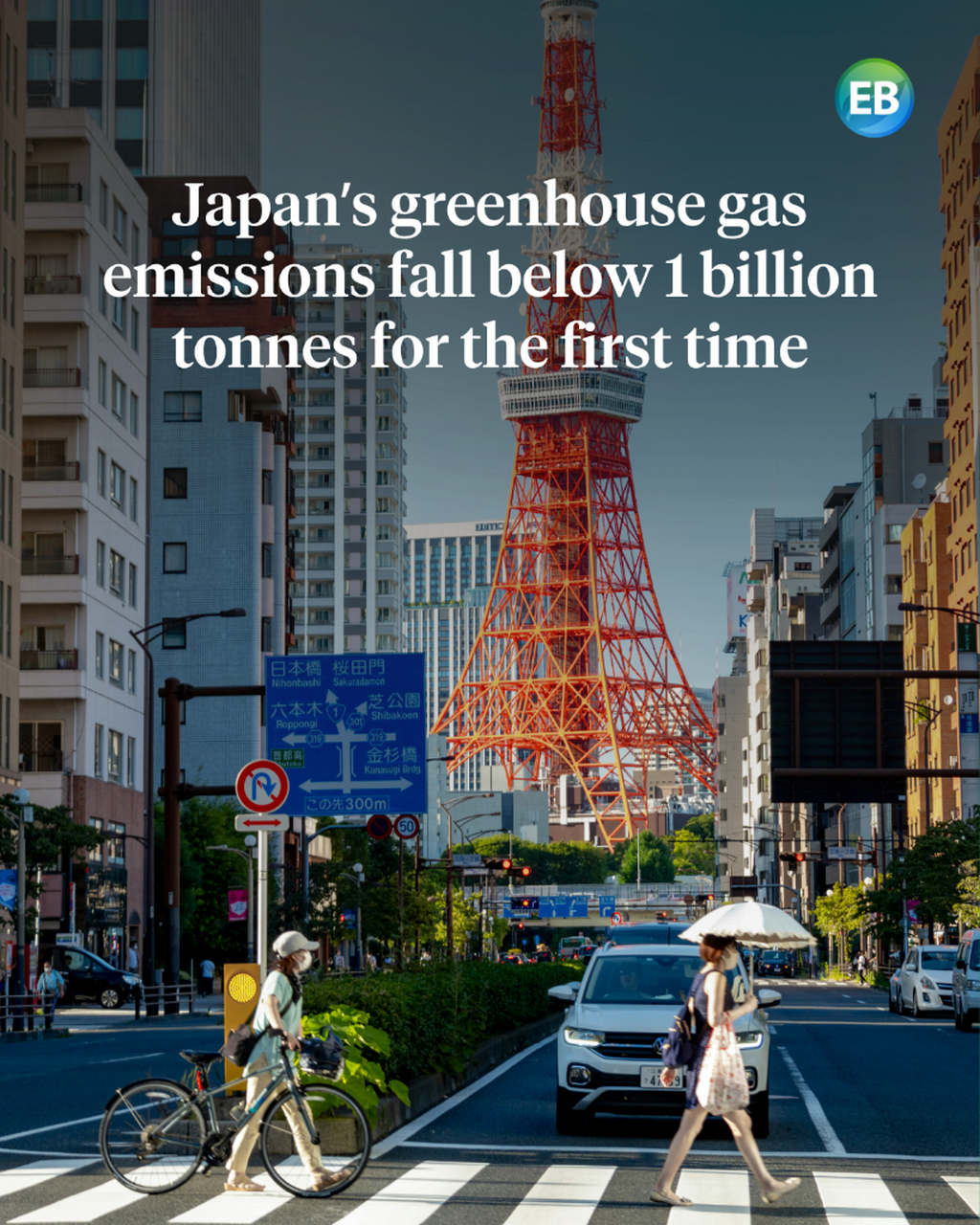Japan&rsquo;s greenhouse gas emissions fall below 1 billion tonnes for first time