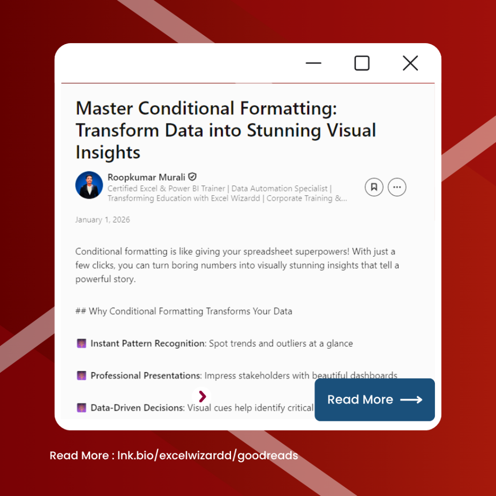 ✨ Master Conditional Formatting: Transform Data into Stunning Visual Insights 
