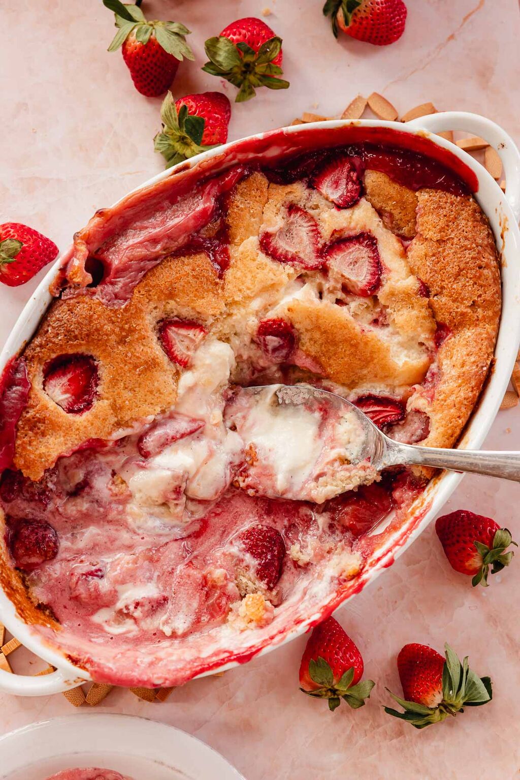 Strawberry Cobbler with Cream Cheese