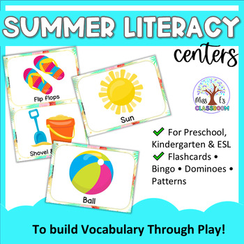 Summer Literacy Centers for Pre-K to 1st grade & ESL - Beach