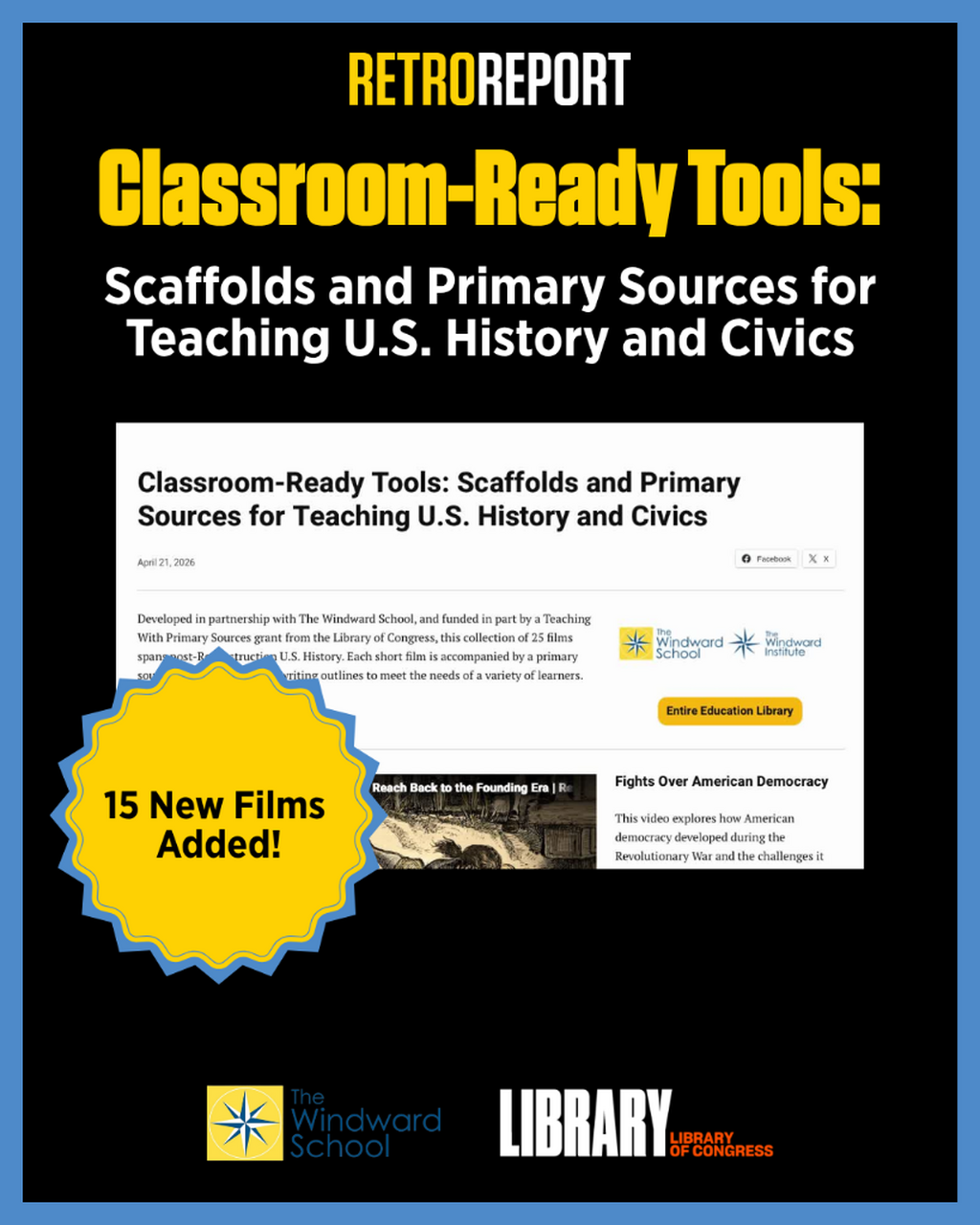 Classroom-Ready Tools: Scaffolds and Primary Sources for Teaching U.S. History and Civics