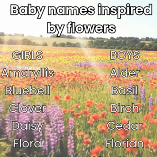 Baby names inspired by flowers