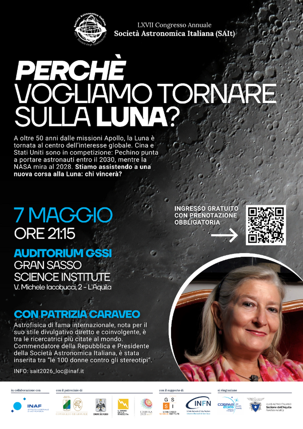 La nuova corsa alla Luna sbarca all&rsquo;Aquila con Patrizia Caraveo