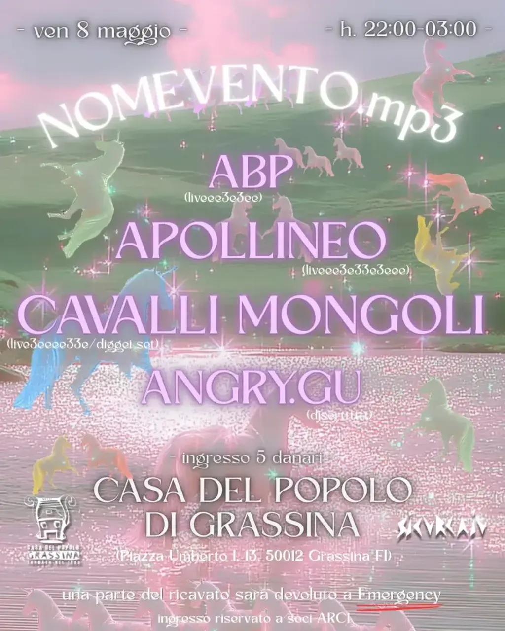 8 maggio 2026: ABP + Apollineo + Cavalli Mongoli [Dj Set Angry.gu]