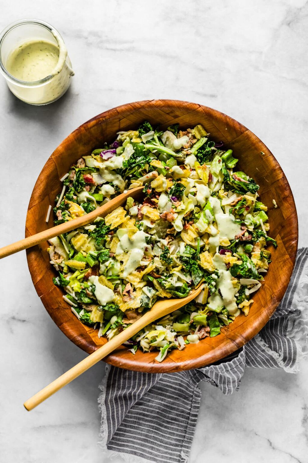 Creamy Dill Pickle Salad with Pickle Ranch Dressing