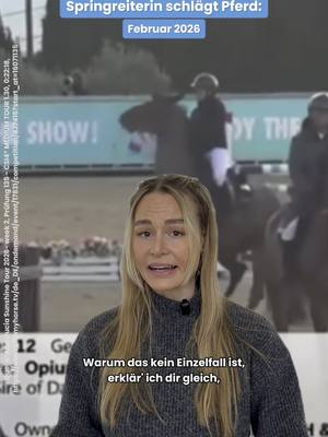 Springreiterin schl&auml;gt wiederholt Pferd