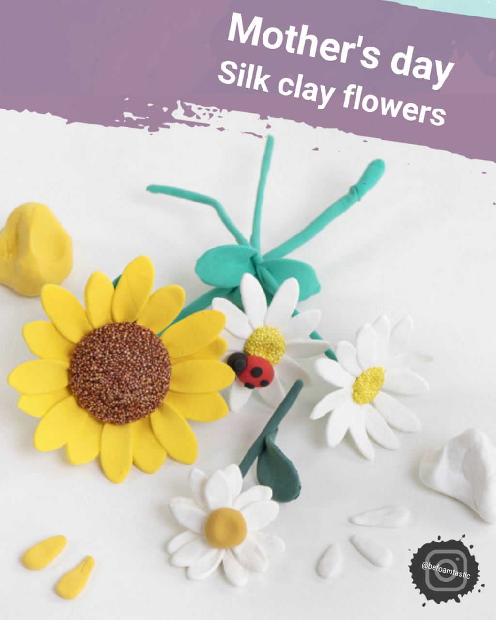 DIY Silk clay flowers