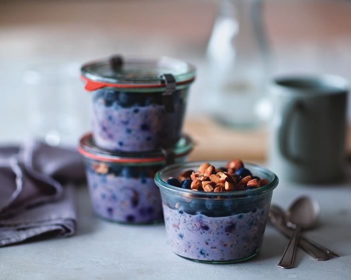 Blueberry Chia Overnight Oats