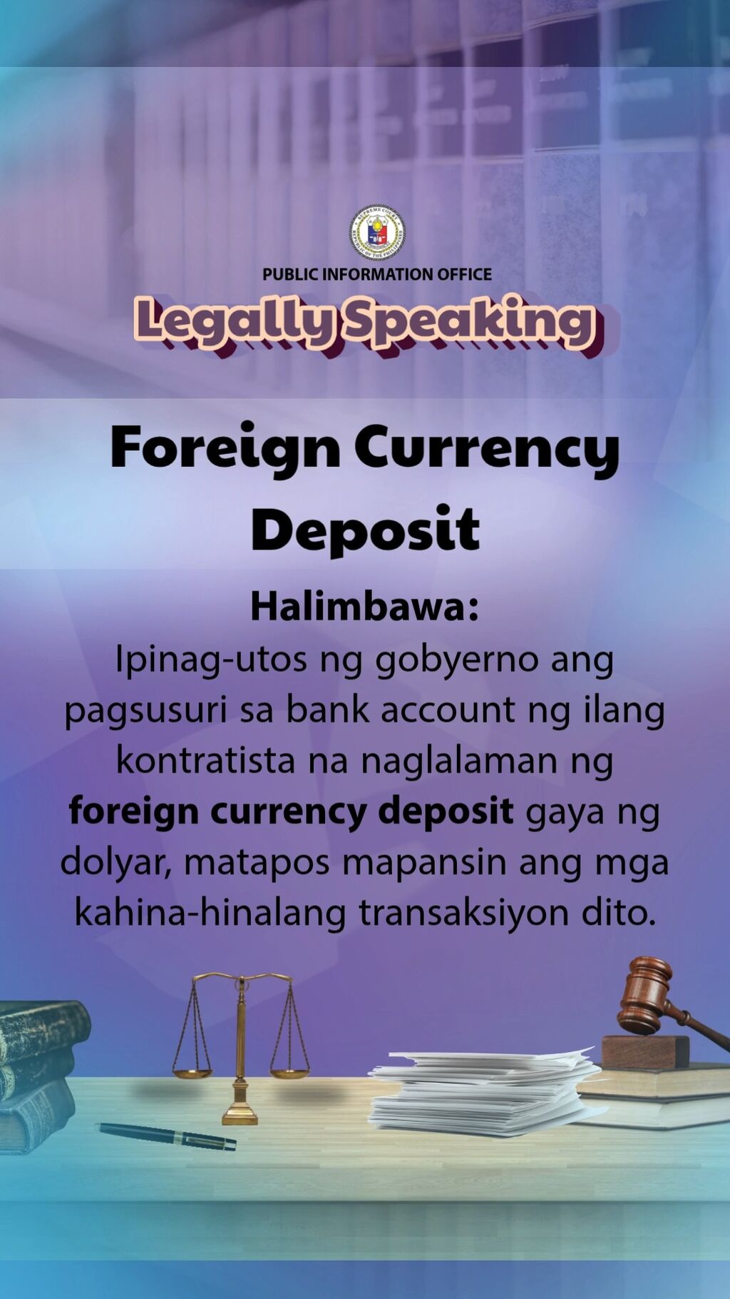#SCphLegallySpeaking "Foreign Currency Deposit"