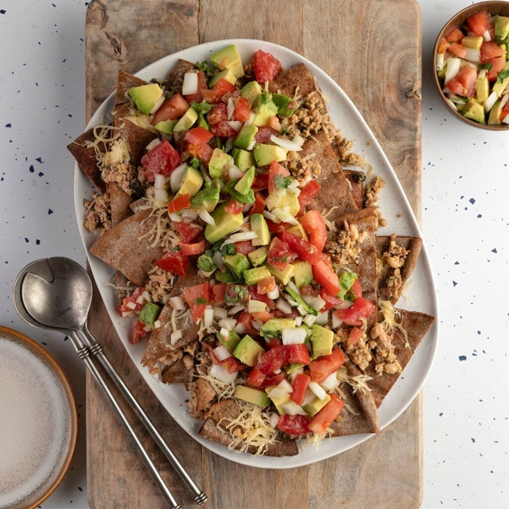 High protein nachos &mu;&epsilon; &tau;ό&nu;&omicron;