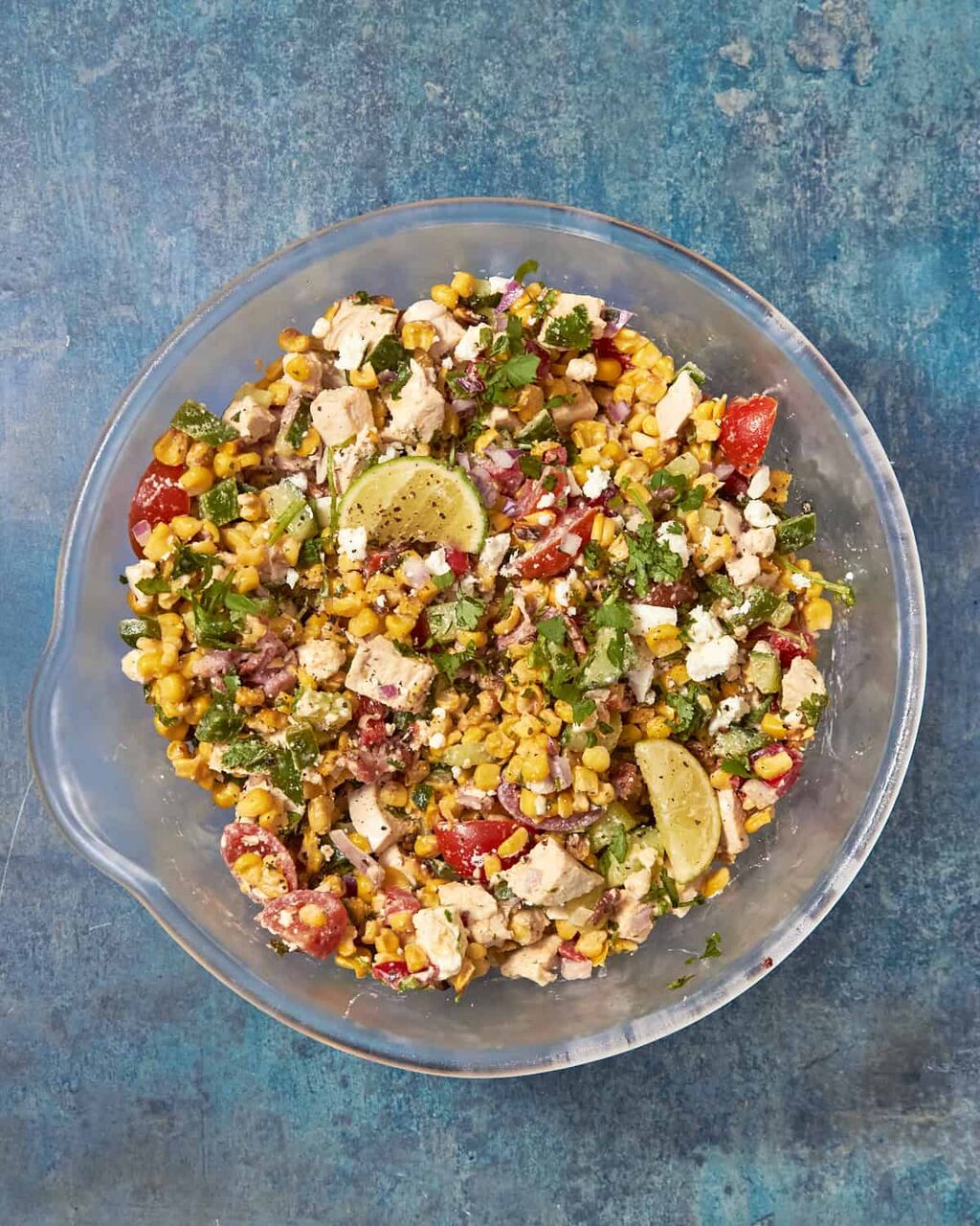 Mexican Chicken Salad with Roasted Corn & Bacon
