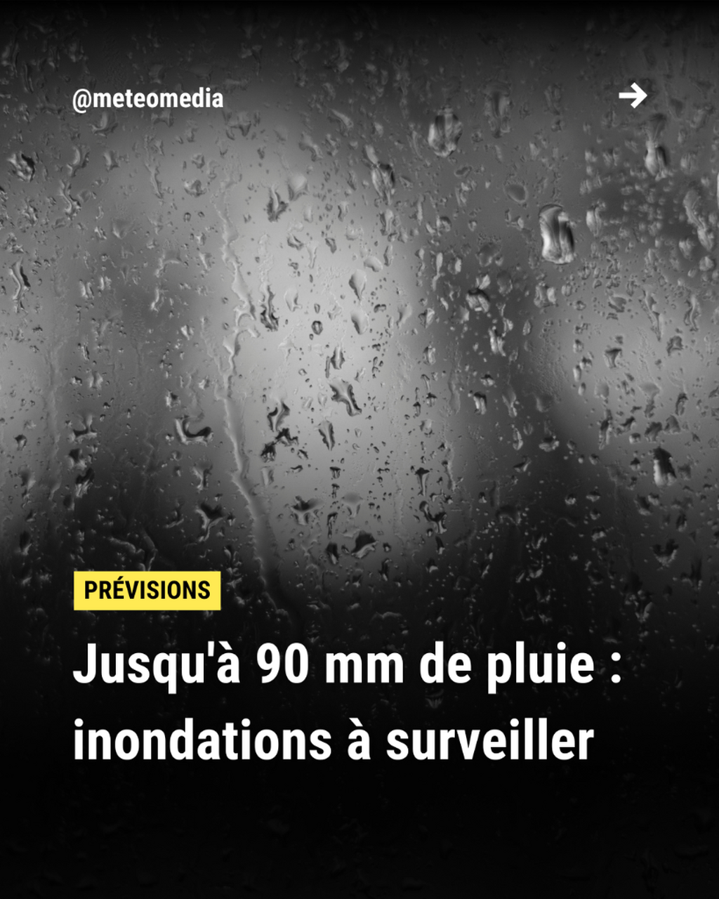  Jusqu'&agrave; 90 mm de pluie : inondations &agrave; surveiller