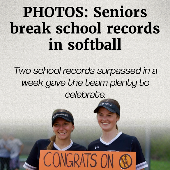 PHOTOS: Seniors break school records in softball