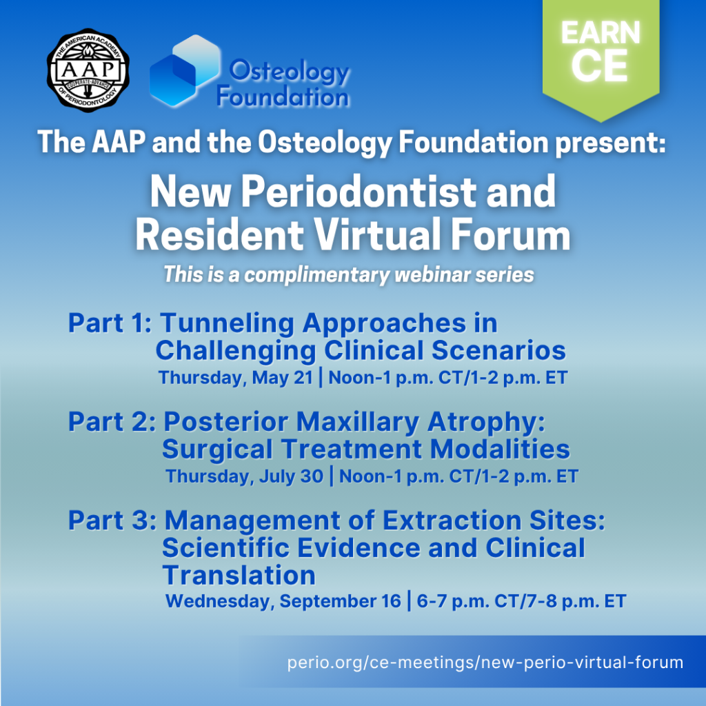 New Periodontist and Resident Virtual Forum