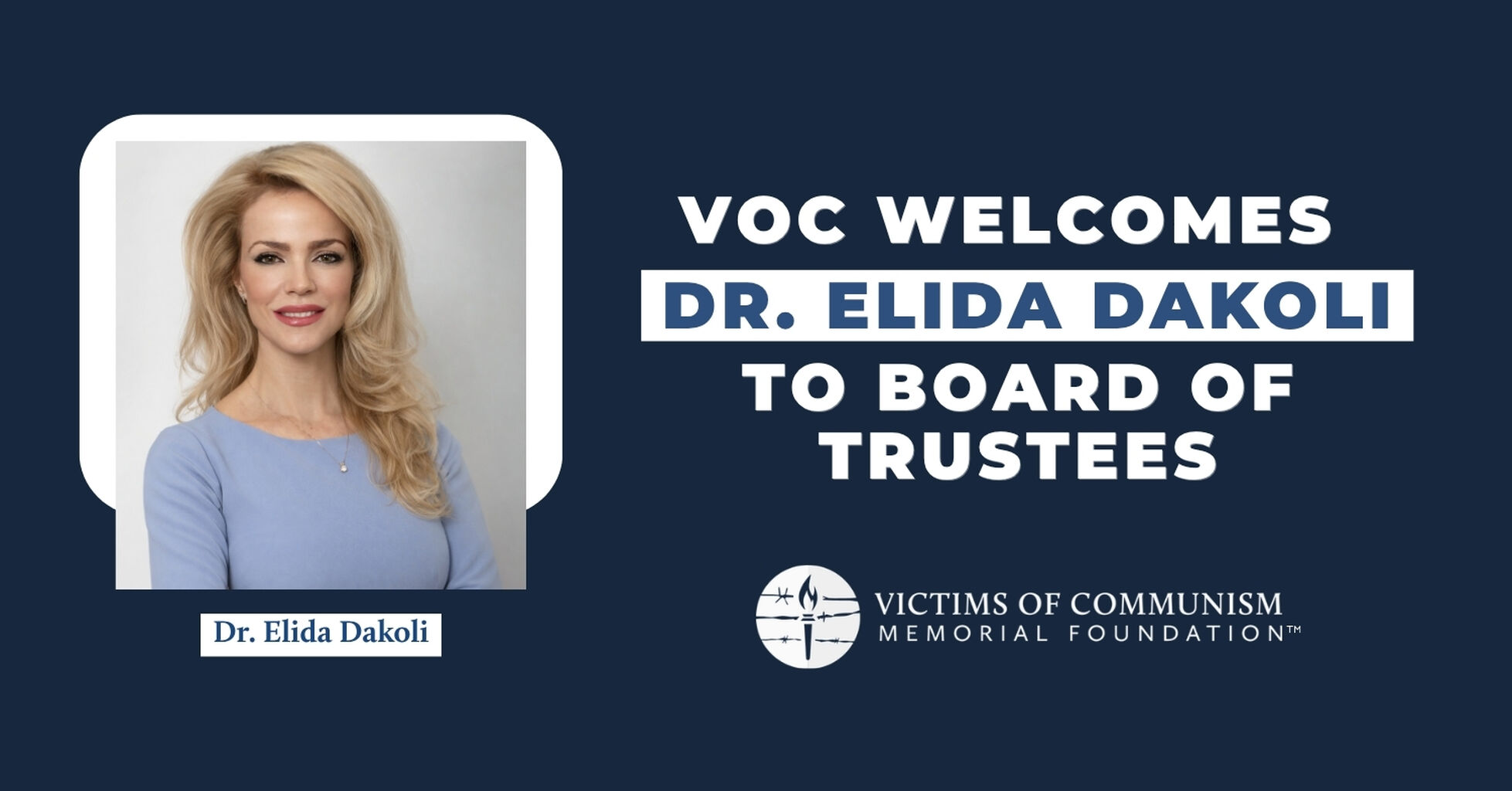 VOC Welcomes Dr. Elida Dakoli to Board of Trustees