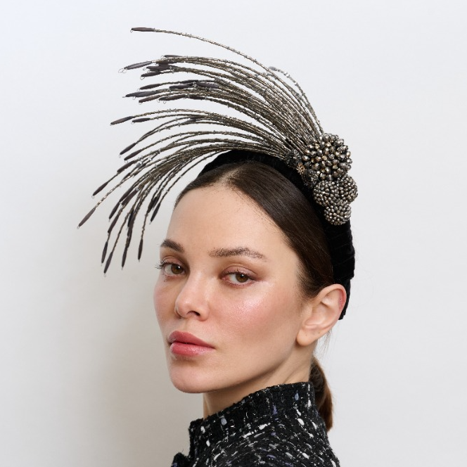 Bugle Bead Spray Sweep Headband