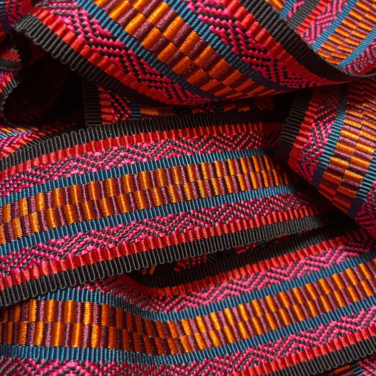Black Pink Red Jacquard