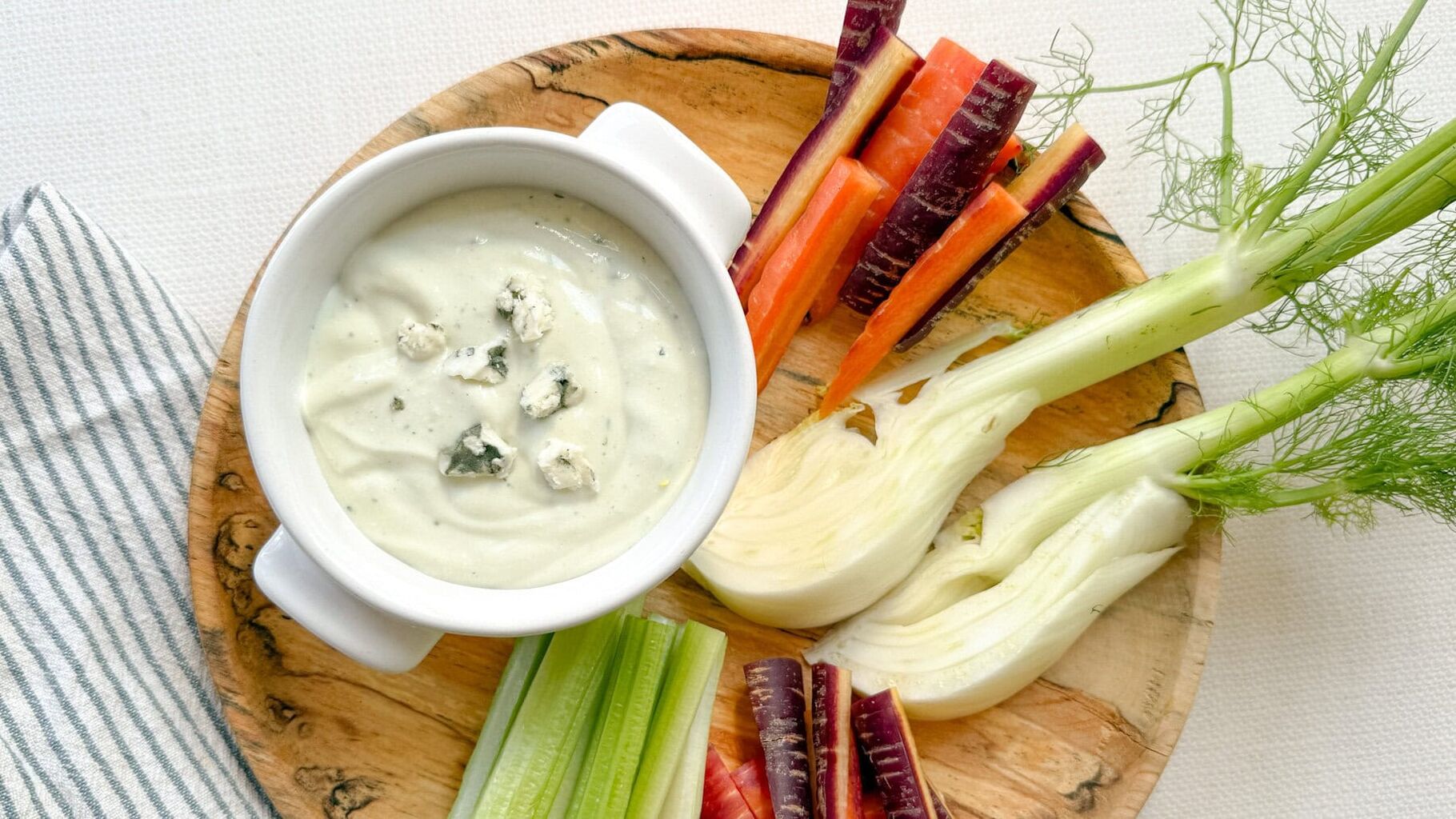 Trempette au fromage bleu prot&eacute;in&eacute;e