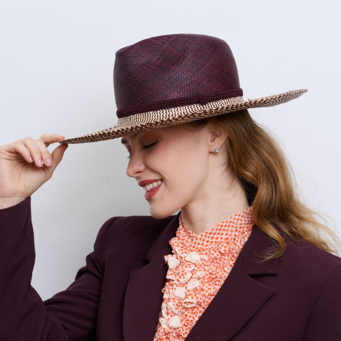  Dark Amaryllis Panama Hat