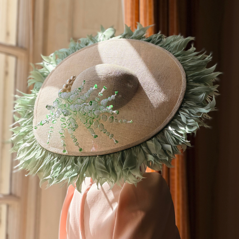 Clotted Cream Jessica's Ascot Feather
