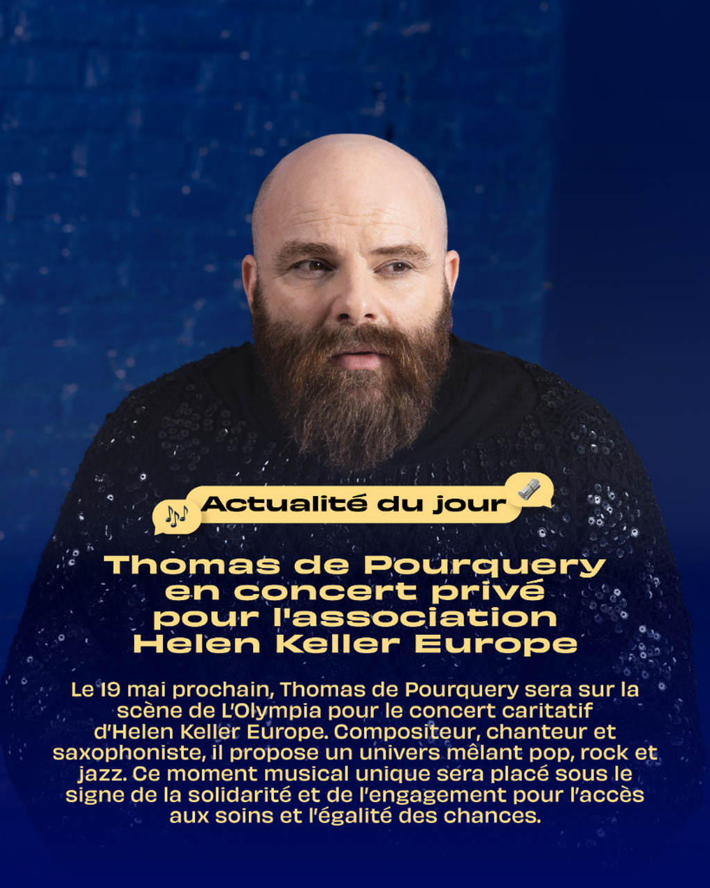 Thomas de Pourquery en concert priv&eacute; pour l'association Helen Keller Europe