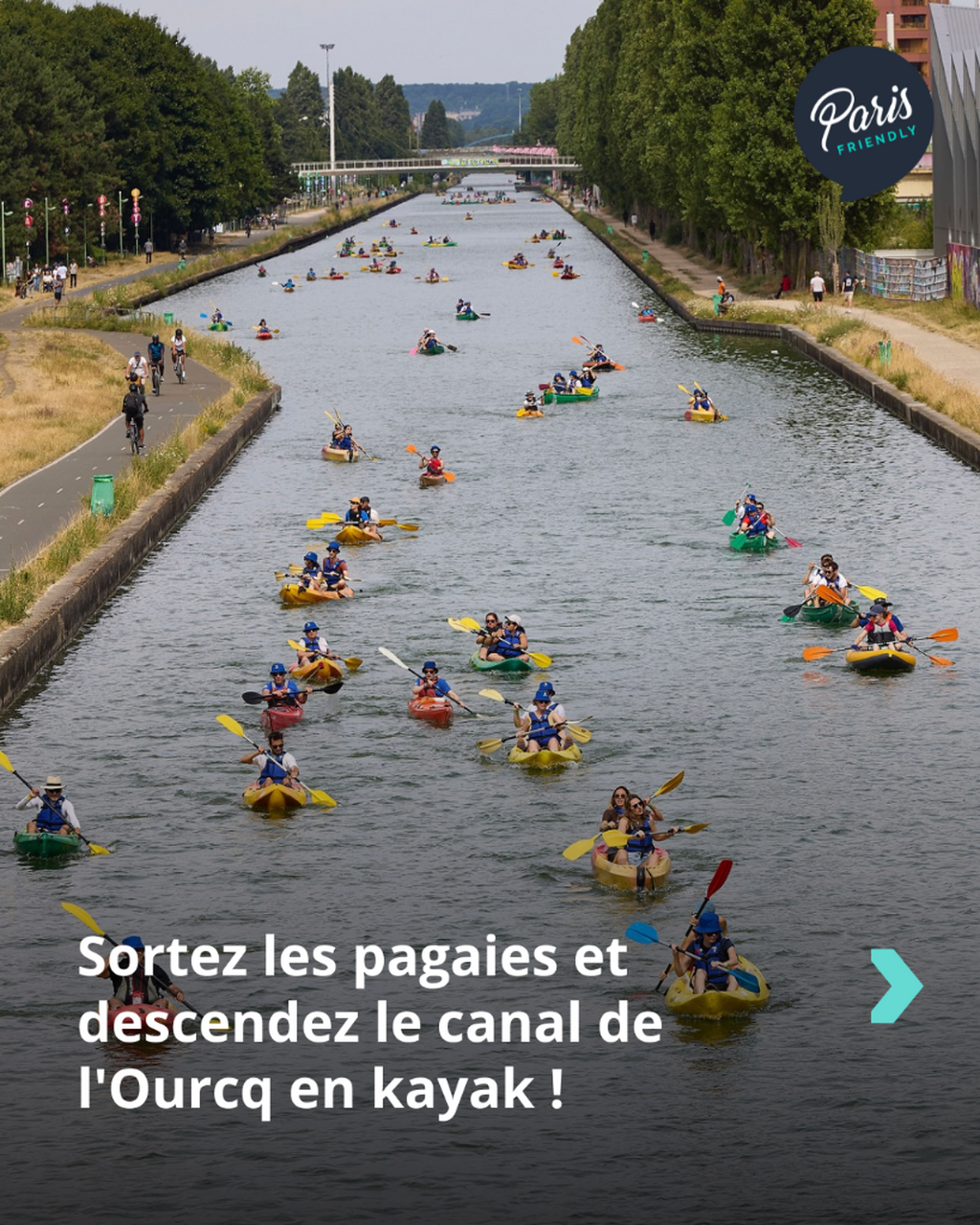 Sortez les pagaies et descendez le canal de l'Ourcq en kayak !