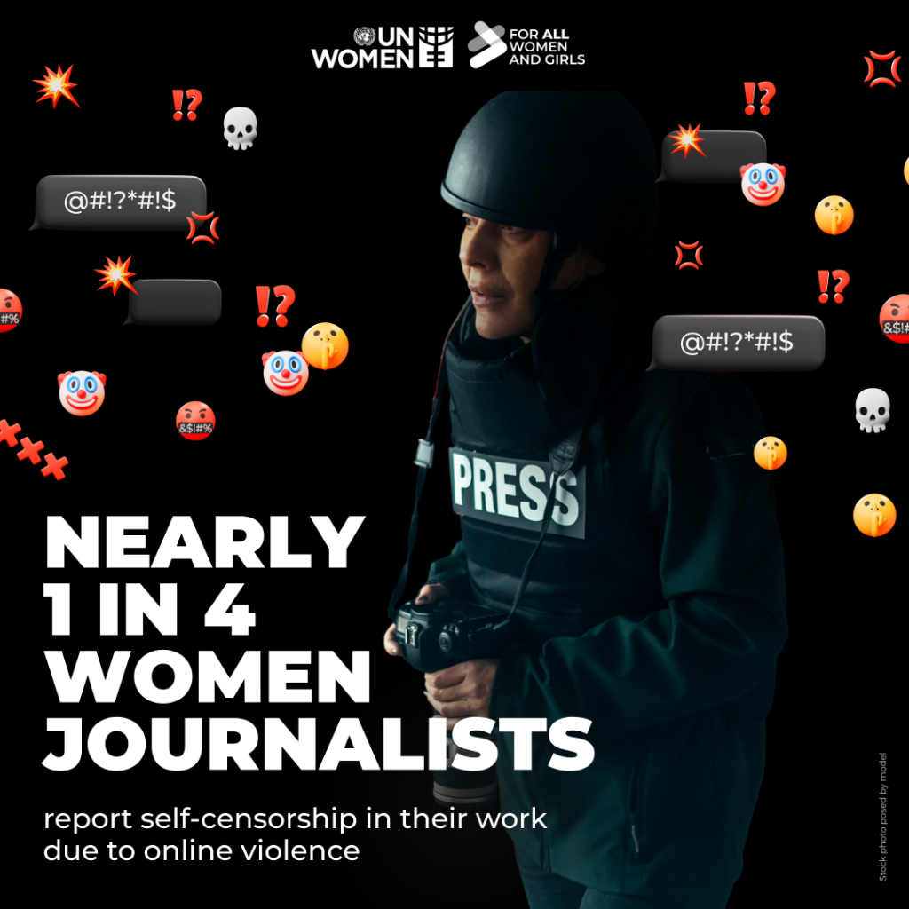 Reports to police of online violence against women journalists double since 2020, with one in four experiencing related anxiety and/or depression