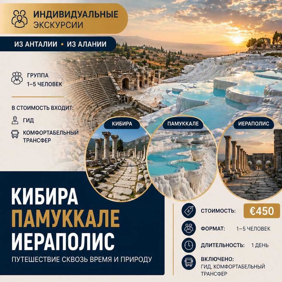 КИБИРА - ПАМУККАЛЕ - ИЕРАПОЛИС