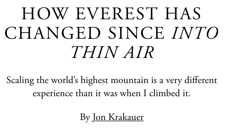 How everest has changed since 1996