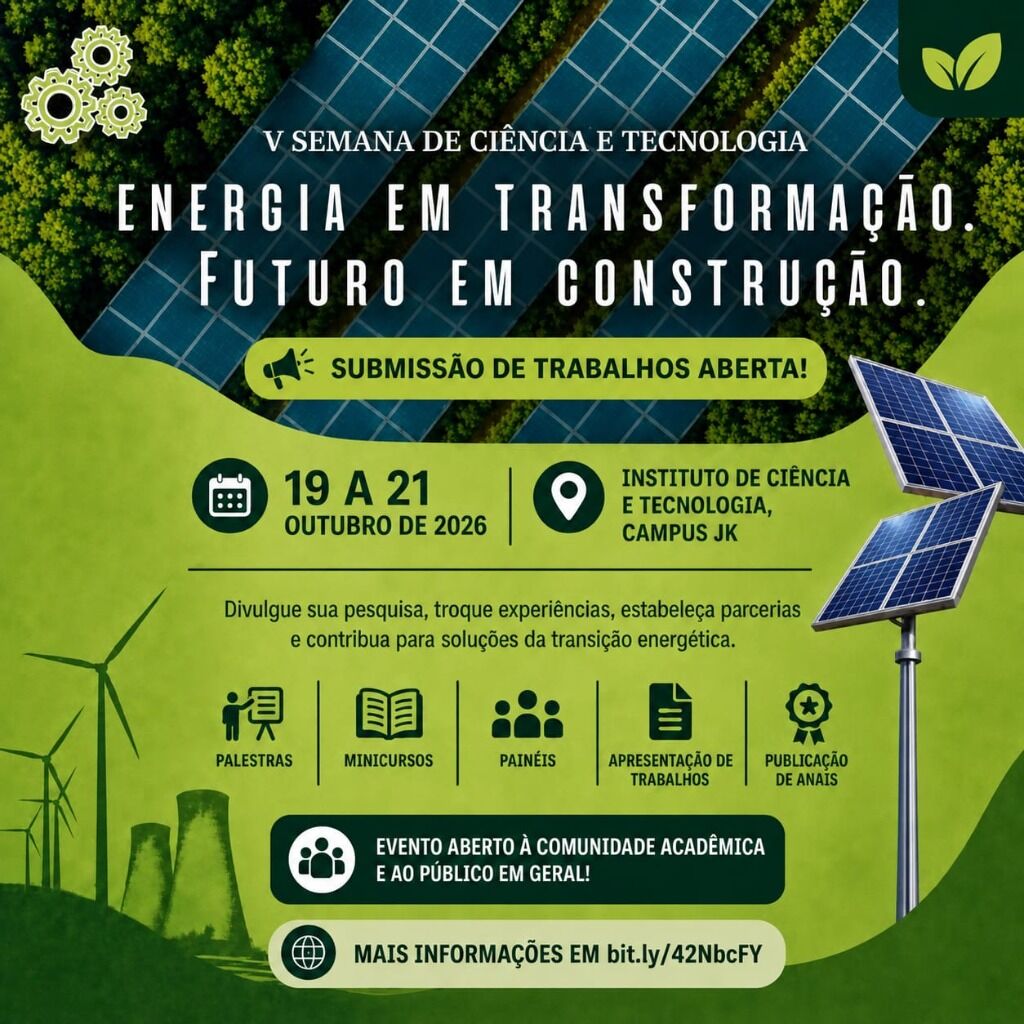 Submiss&atilde;o dos Trabalhos - V Semana de Ci&ecirc;ncia e Tecnologia 