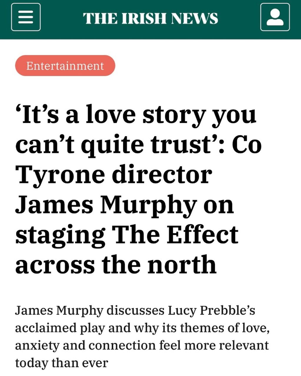IRISH NEWS ARTICLE