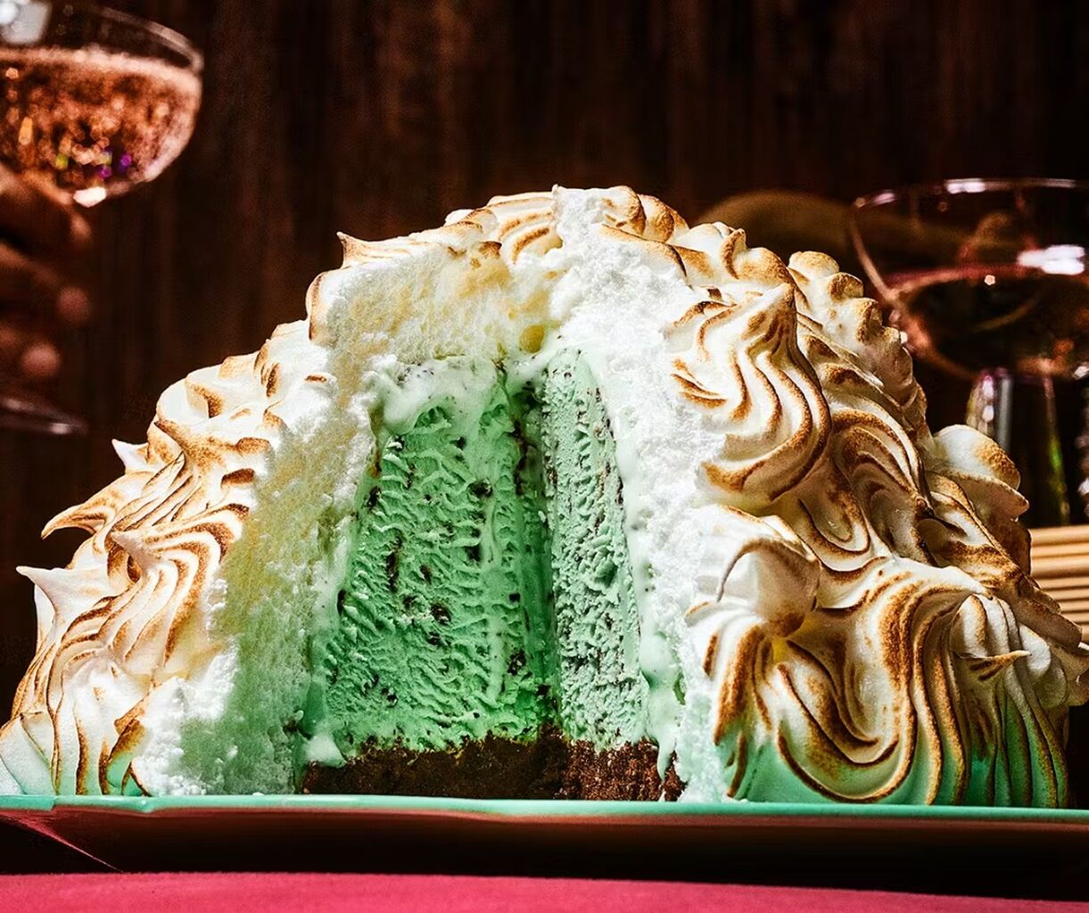 🍦Mint choc chip baked Alaska