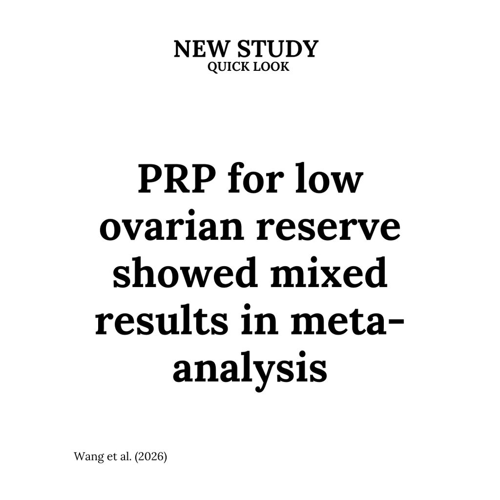 Intraovarian Platelet-Rich Plasma for Women with Diminished Ovarian Reserve: A Systematic Review and Meta-Analysis