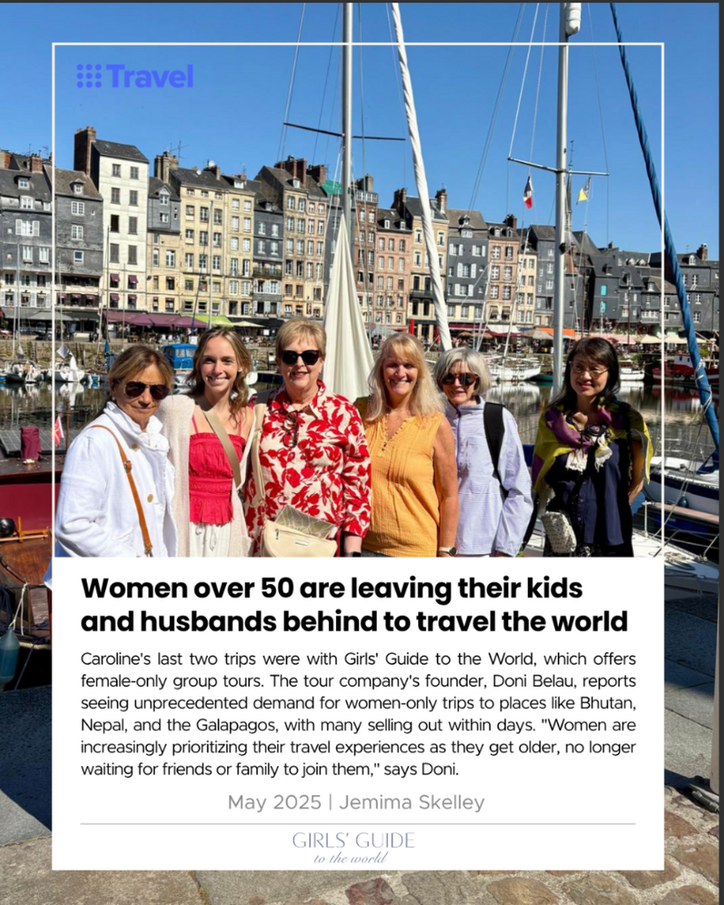 Women over 50 are leaving their kids and husbands behind to travel