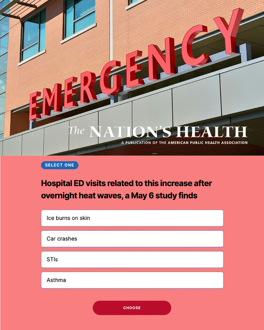 The Nation's Health News Quiz
