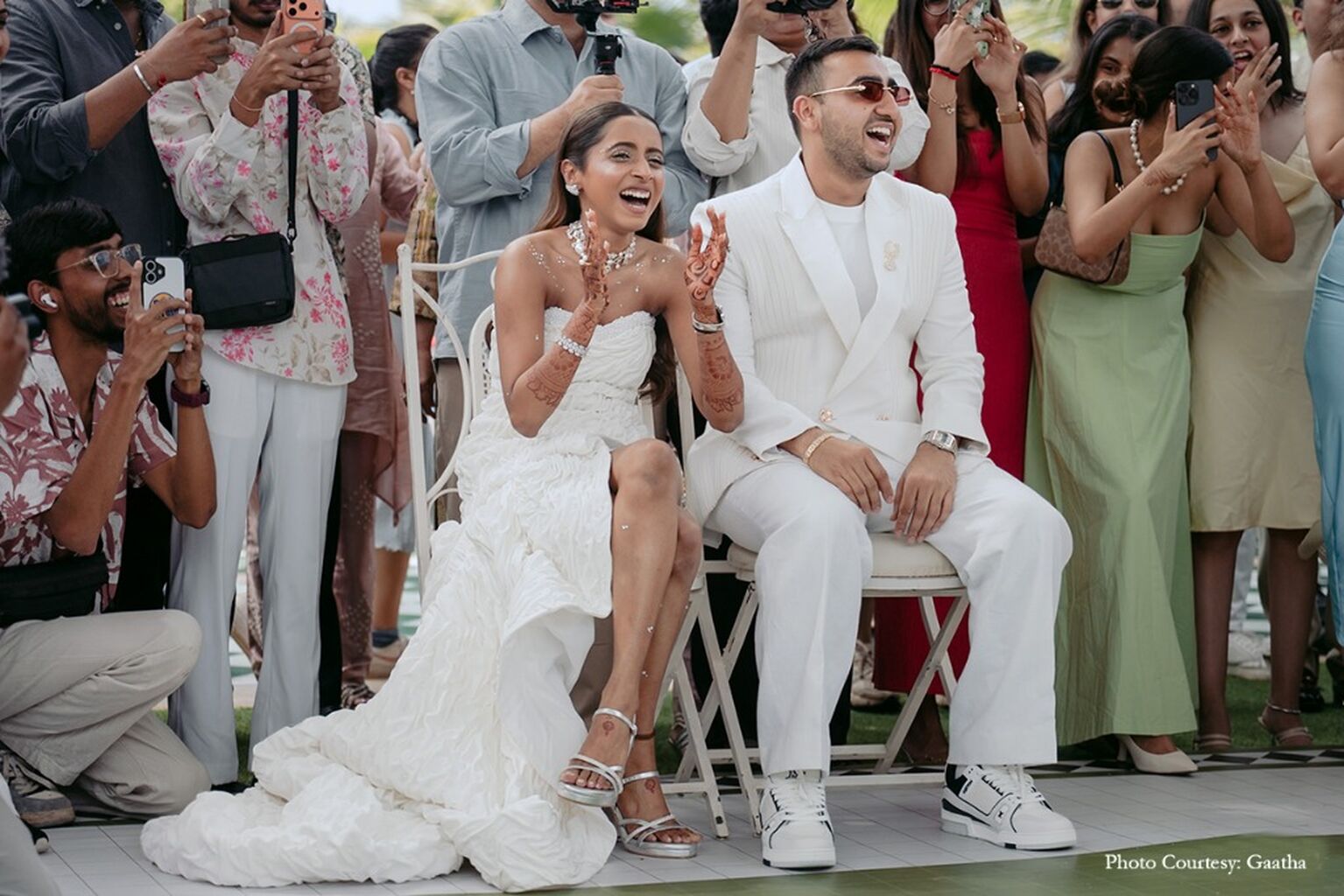 A sporty celebration for a Bollywood-loving couple