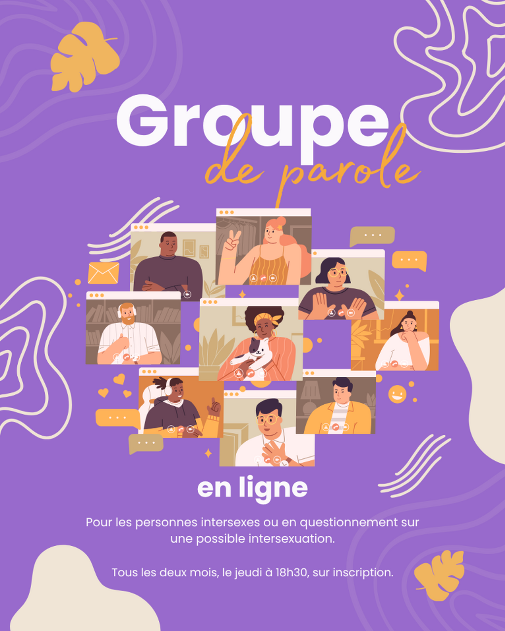 Inscription au groupe de parole en ligne